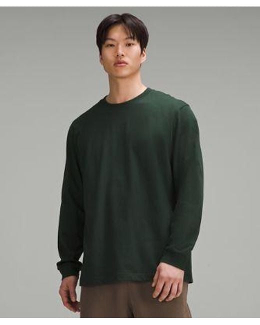 lululemon athletica Green – Heavyweight Jersey Long-Sleeve Shirt – – for men