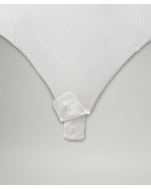 lululemon athletica White – Wundermost Ultra-Soft Nulu Square-Neck Sleeveless Bodysuit – –