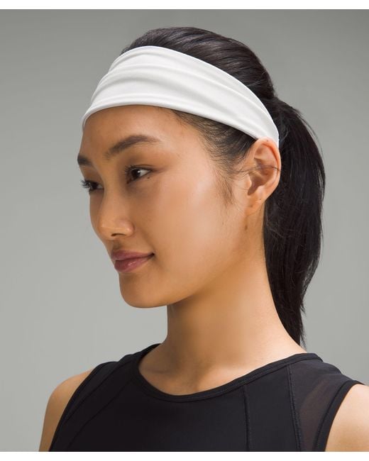 lululemon athletica Nulu Wide Reversible Headband - Color White in