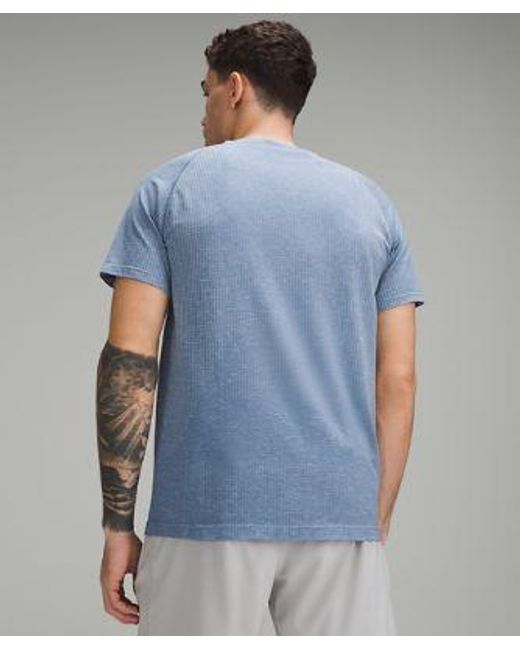 lululemon athletica Blue – Metal Vent Tech Short-Sleeve Shirt Logo – – for men