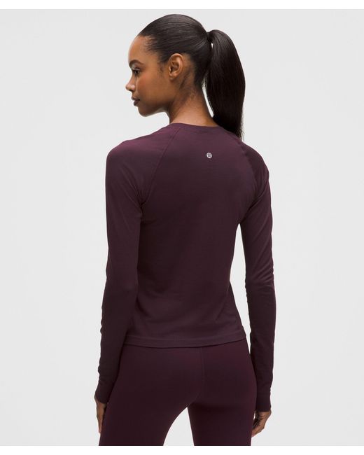 lululemon athletica Purple – Swiftly Tech Long-Sleeve Shirt 2.4 Waist Length – – Size 4