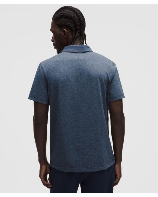 lululemon athletica Blue – Evolution Short-Sleeve Polo Shirt – – Size Large for men