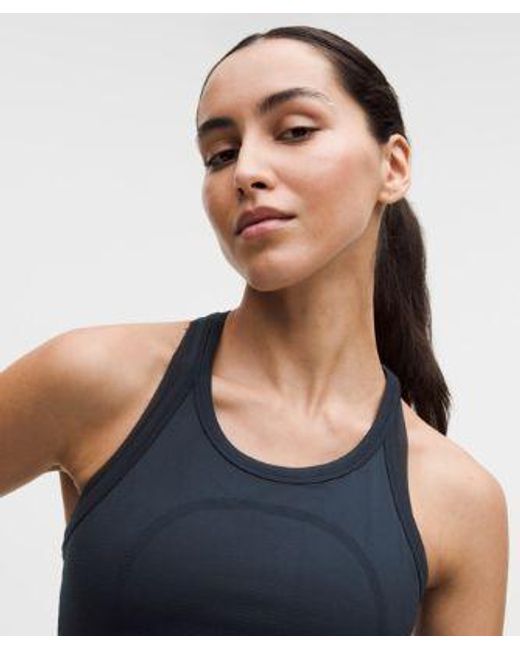 lululemon athletica Blue – Swiftly Tech Round-Neck Racerback Tank Top 2.4 Waist Length – – Size 4