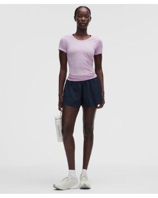 lululemon athletica Purple – Swiftly Tech Short-Sleeve Shirt 2.0 Waist Length – – Size 14