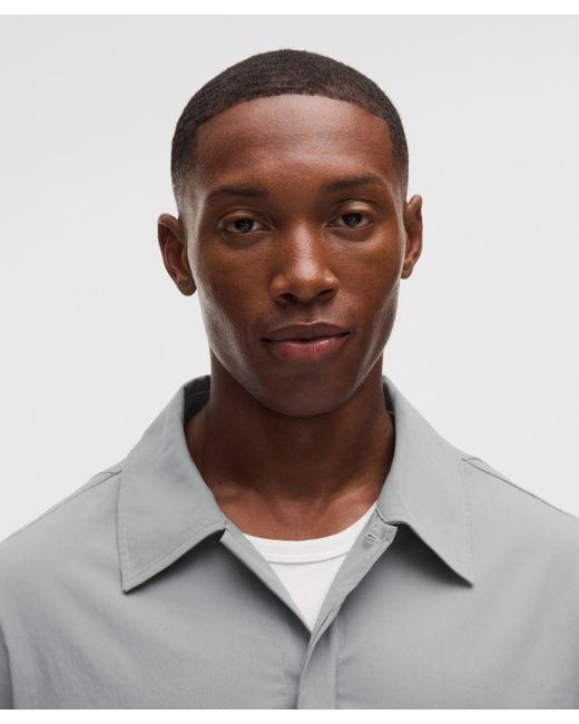 lululemon athletica Gray Unshaken Long-Sleeve Collared Shirt for men