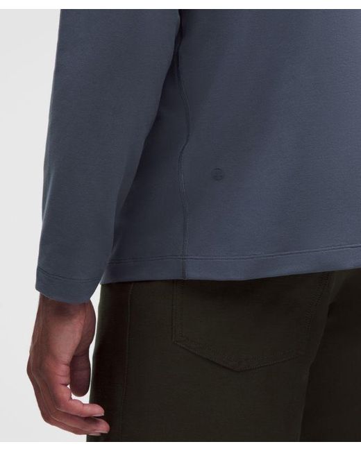 lululemon athletica Blue – Soft Jersey Half Zip Long-Sleeve Top – – Size Large for men
