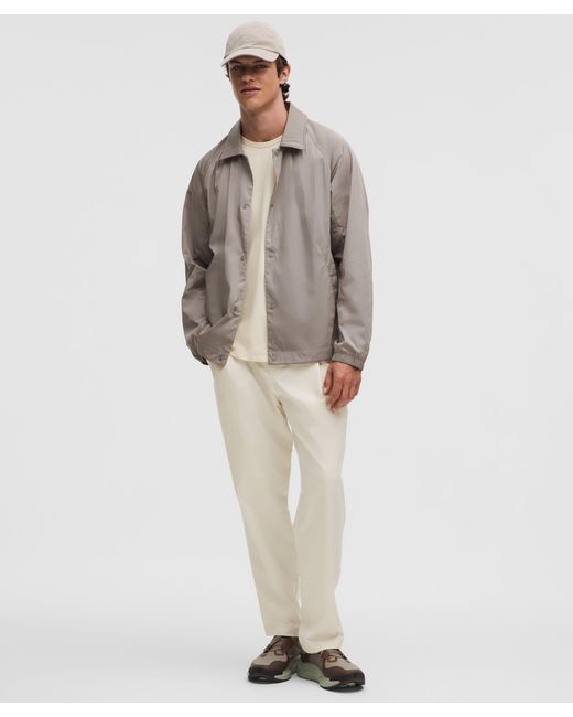 lululemon athletica White Woven Classic-Fit Pleated Trouser for men