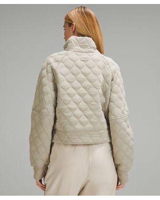 lululemon athletica Natural Scuba Oversized Quilted Half Zip