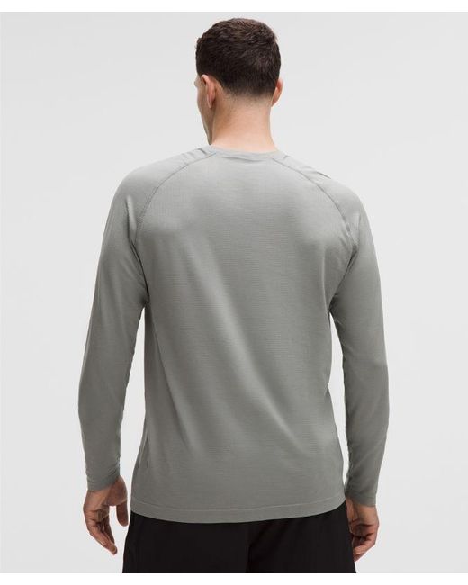 lululemon athletica Gray Metal Vent Tech Long-Sleeve Shirt for men