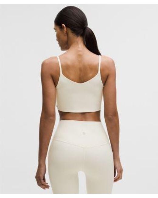 lululemon athletica White – Bend This Cami Spaghetti-Strap Sports Bra Light Support, A–C Cups – – Size Large/Xl