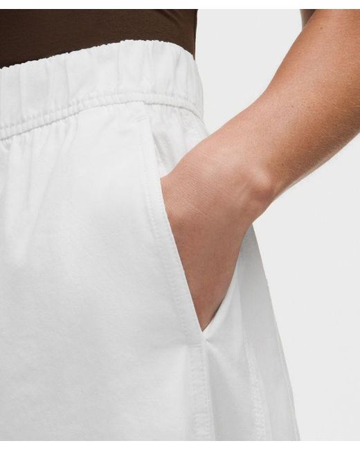 lululemon athletica White – Lululinen High-Rise Relaxed-Fit Pants Regular – – Size Large