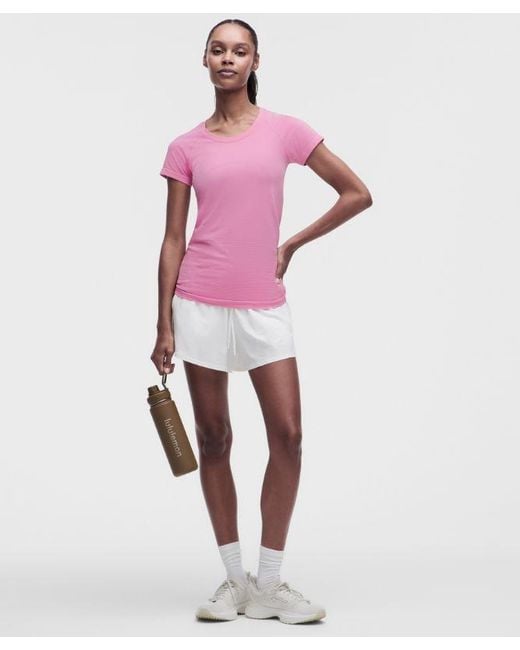lululemon athletica Pink – Swiftly Tech Short-Sleeve Shirt 2.4 Hip Length – – Size 4