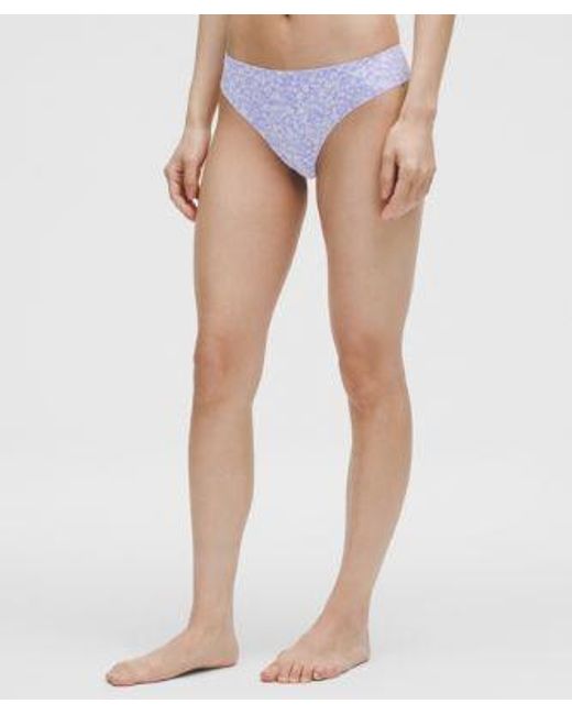 lululemon athletica Gray Invisiwear Mid-rise Thong Underwear 3 Pack