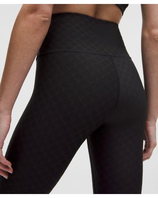 lululemon athletica Black – 3D Jacquard Diamond Train High-Rise Tight Leggings – 25" – – Size 4
