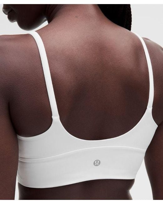 lululemon athletica White Focuser Scoop-Neck Bra Nulu