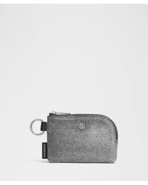 lululemon athletica Gray – Clippable Card Pouch Bag Glitter – Color Dark