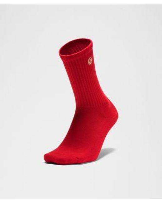 lululemon athletica Red – Lunar New Year Daily Essential Crew Socks – /Neon – Size Large