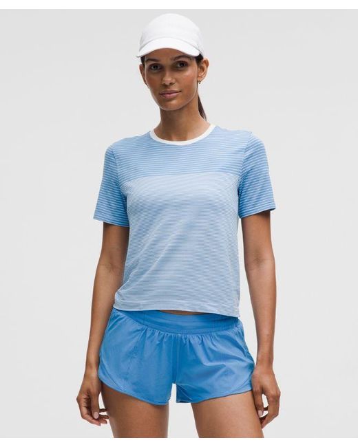 lululemon athletica Blue – Seamless Classic-Fit Mariner Stripe T-Shirt – –