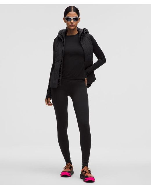 lululemon athletica Black – Swiftly Long-Sleeve Shirt – Wool-Blend – – Size 4