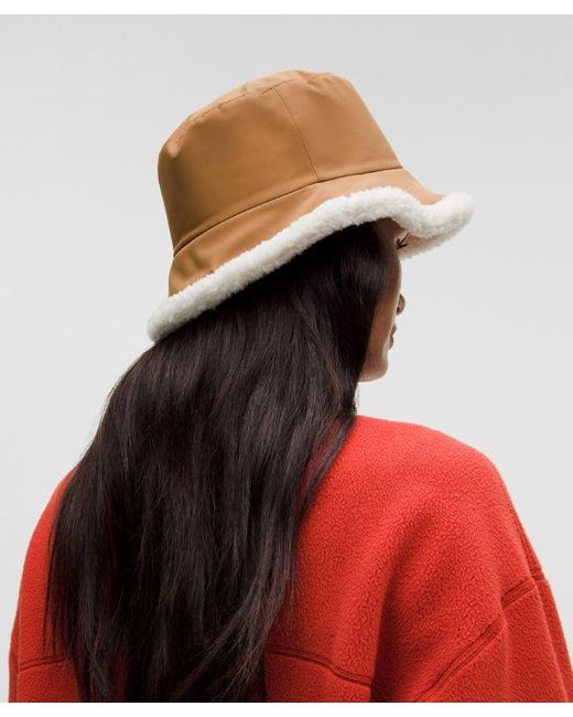 lululemon athletica Brown – Boucle Fleece Reversible Bucket Hat – – Size Large/Xl