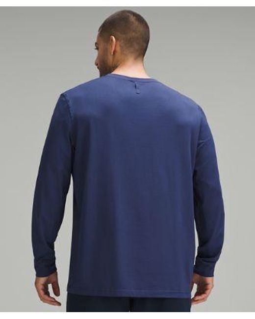 lululemon athletica Blue – 'License To Train Relaxed-Fit Long-Sleeve Shirt – – for men
