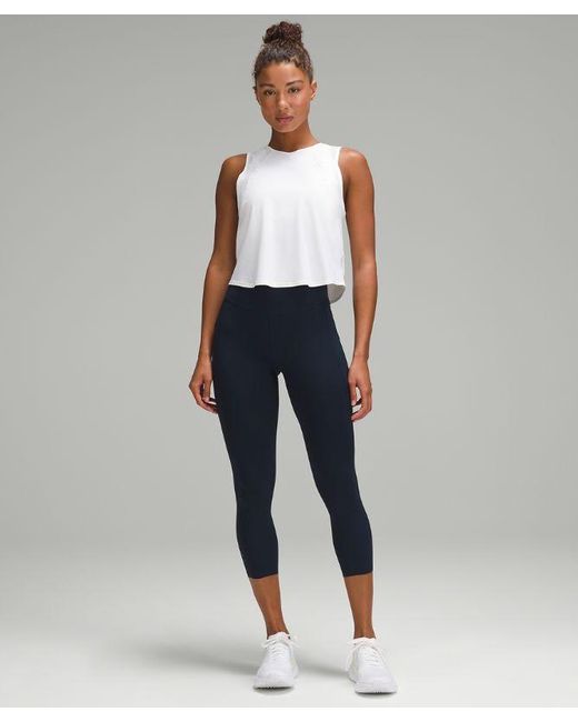 lululemon athletica Fast And Free High-rise Crop Pants Pockets - 23" - Color Blue - Size 0