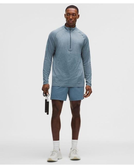 lululemon athletica Blue – Metal Vent Tech Half Zip Long-Sleeve Top – Color Pastel/ – Size Large for men