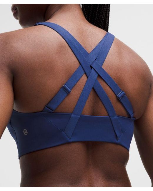 lululemon athletica Blue – Energy Zip-Front Sports Bra High-Support, B–G Cups – – Size 6