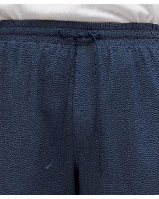 lululemon athletica Blue Textured Swim Short 7" for men