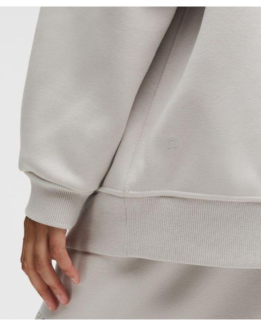 lululemon athletica Gray – Big Cozy Ultra-Oversized Crew Sweatshirt Wordmark – – Size Large