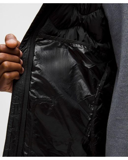 lululemon athletica Black Featherweight 900-Down-Fill Quilted Hooded Jacket for men