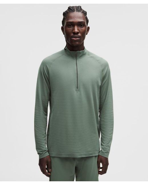 lululemon athletica Green – Metal Vent Tech Half Zip Long-Sleeve Top – – for men
