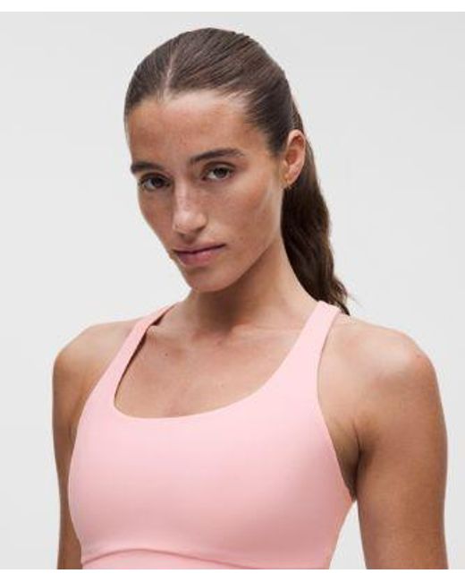lululemon athletica Pink Energy Longline Bra Medium Support, B-D Cups