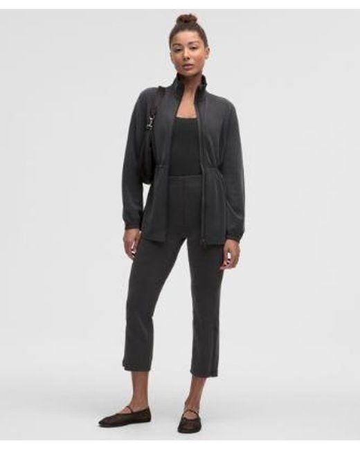 lululemon athletica Gray – Softstreme Cinch-Waist Full-Zip Jacket – – Size Large