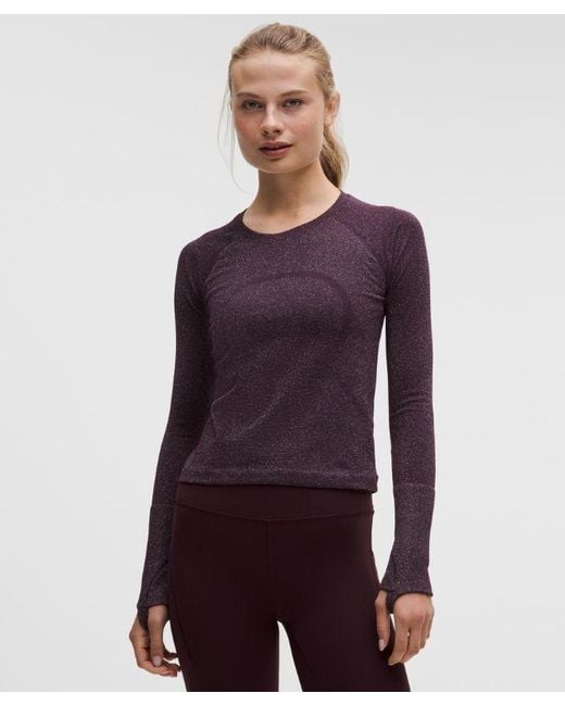 lululemon athletica Purple Swiftly Tech Long-Sleeve Shirt 2.Waist Length