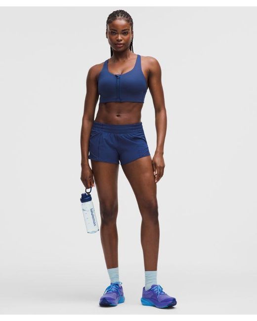 lululemon athletica Blue – Energy Zip-Front Sports Bra High-Support, B–G Cups – – Size 6
