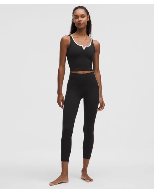 lululemon athletica Black Align Notched-Neck Tank Top