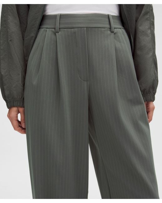 lululemon athletica Gray Daydrift High-Rise Wide-Leg Trouser