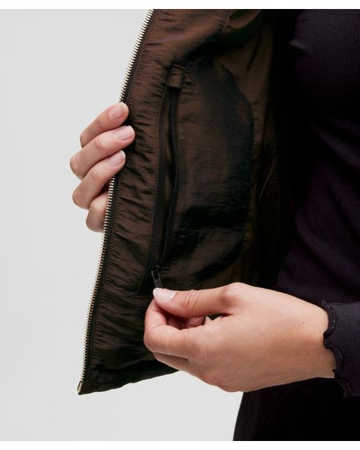 lululemon athletica Black Wunder Puff 600-Down-Fill Cropped Vest Iridescent