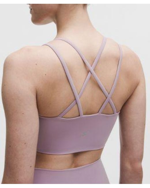 lululemon athletica Purple – Like A Cloud Longline Sports Bra Light Support, B/C Cup – /Pastel – Size 16