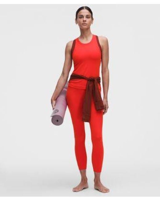 lululemon athletica Red Align Waist-Length Racerback Tank Top
