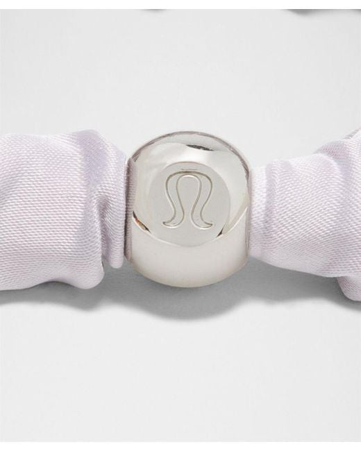 lululemon athletica White – Skinny Hair Scrunchie 3 Pack Logo Bead –