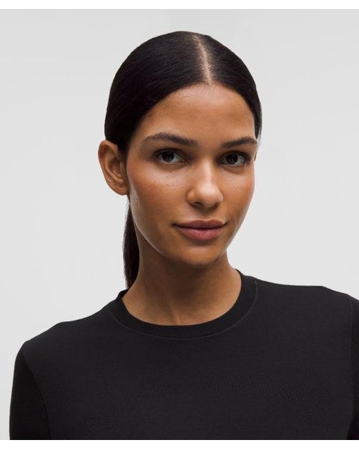 lululemon athletica Black – Swiftly Long-Sleeve Shirt – Wool-Blend – – Size 4