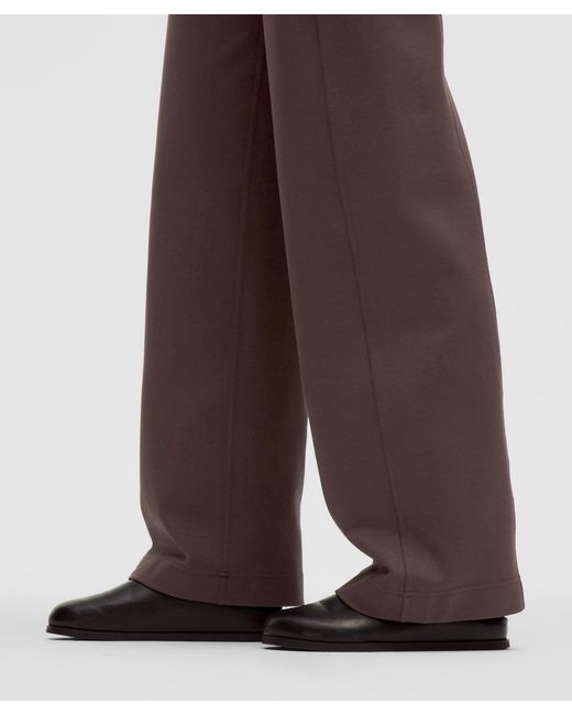 lululemon athletica Brown Stretch Knit Straight-Leg Pull-On Pant
