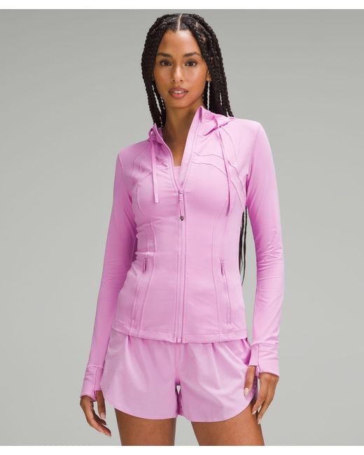 lululemon athletica Define Hooded Jacket Nulu in Pink