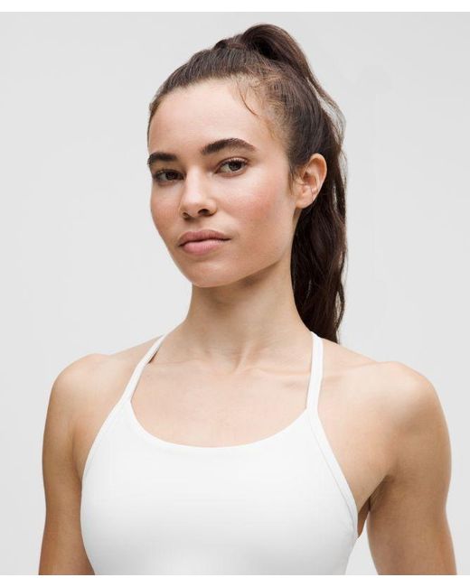 lululemon athletica White – Flow Y Mid-Support Sports Bra B/C Cup – – Size 14