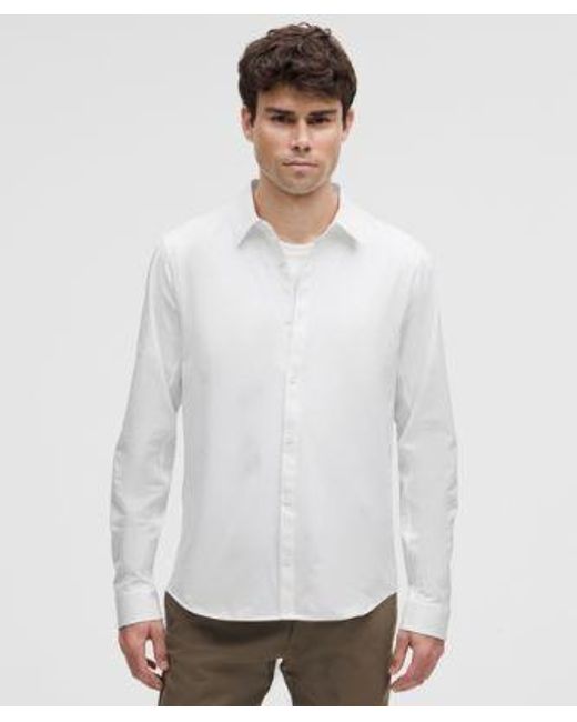 lululemon athletica White New Venture Classic Fit Shirt for men