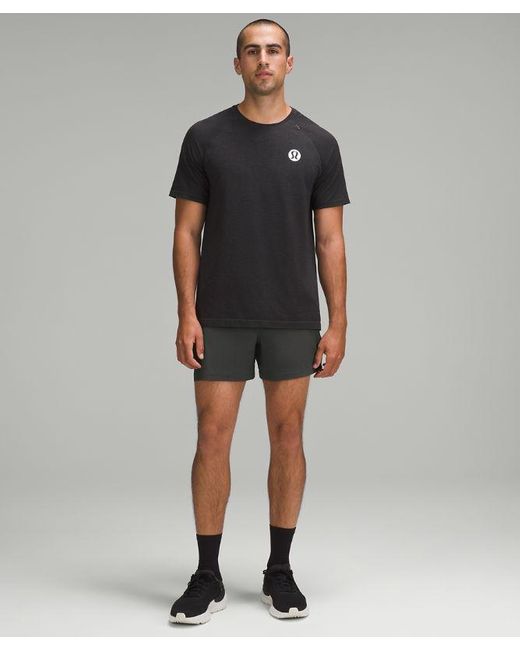 lululemon athletica Black Pace Breaker Linerless Shorts 5" for men