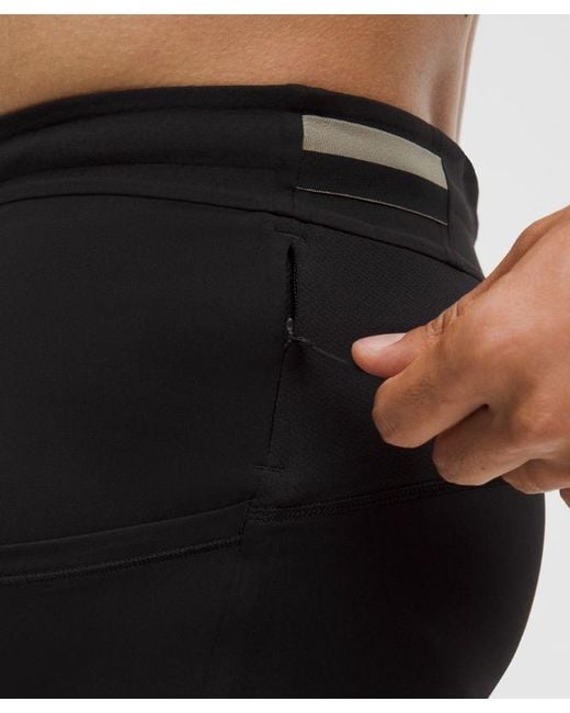 lululemon athletica Black Fast And Free Half Tight 8" for men