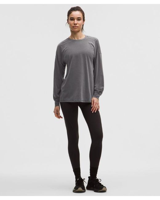 lululemon athletica Gray – Easyset Relaxed-Fit Long-Sleeve Shirt Wash – – Size 4